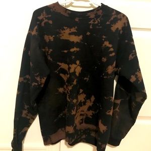 Black and orange tie dye hoodie